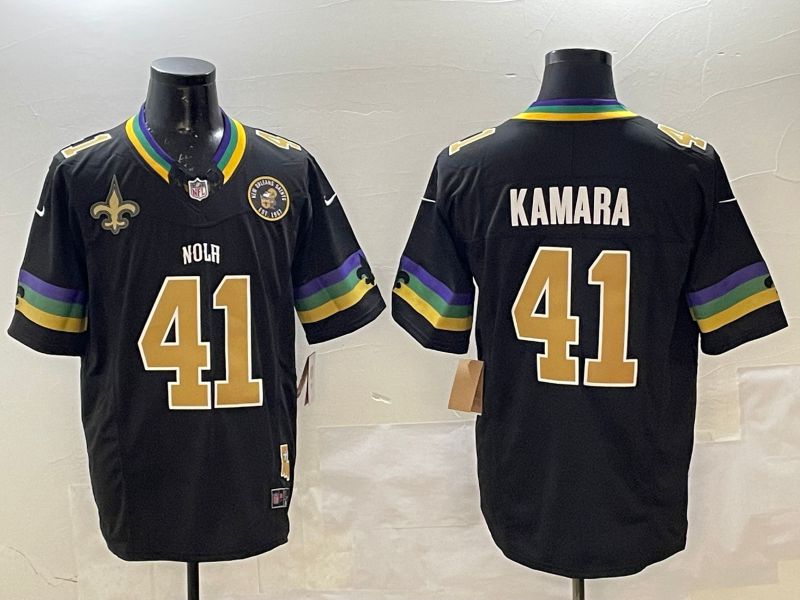 Men 2025 New Orleans Saints #41 Kamara Black Nike Limited NFL Jersey style 064